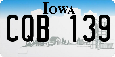 IA license plate CQB139