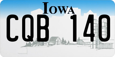 IA license plate CQB140