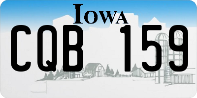 IA license plate CQB159