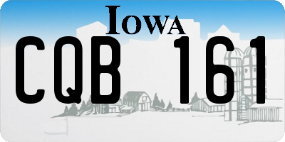 IA license plate CQB161