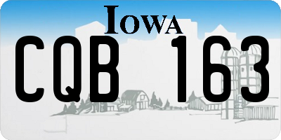 IA license plate CQB163