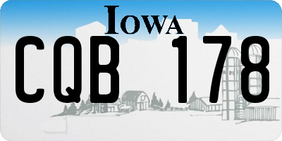 IA license plate CQB178