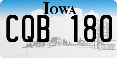 IA license plate CQB180
