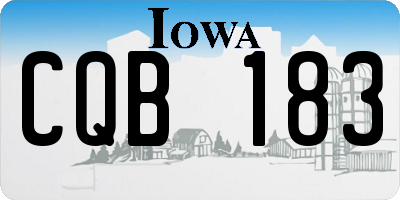 IA license plate CQB183