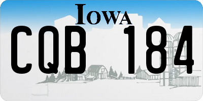 IA license plate CQB184