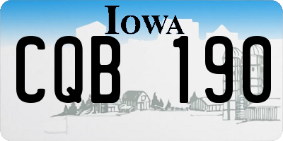 IA license plate CQB190
