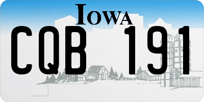 IA license plate CQB191