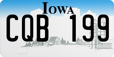 IA license plate CQB199