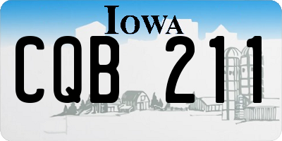 IA license plate CQB211