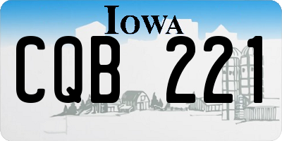 IA license plate CQB221