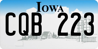 IA license plate CQB223