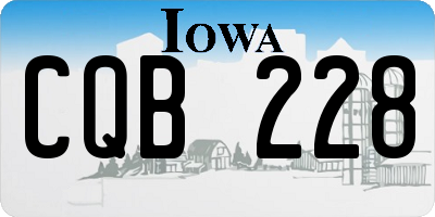 IA license plate CQB228