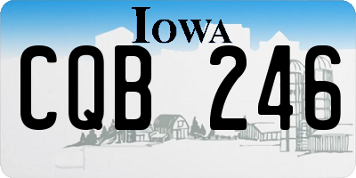 IA license plate CQB246
