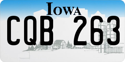 IA license plate CQB263