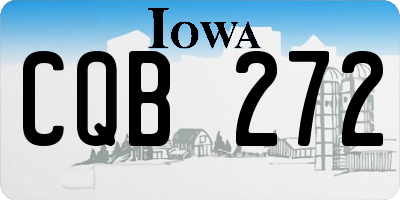 IA license plate CQB272