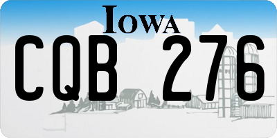 IA license plate CQB276
