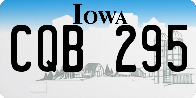 IA license plate CQB295