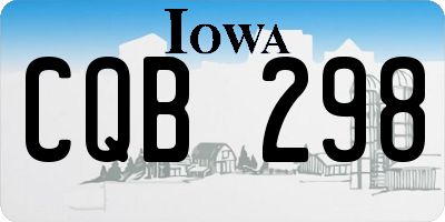 IA license plate CQB298