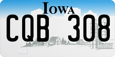 IA license plate CQB308