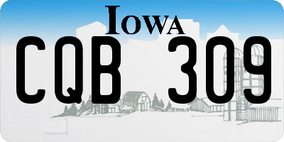 IA license plate CQB309