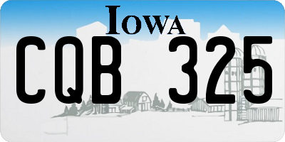 IA license plate CQB325