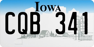 IA license plate CQB341