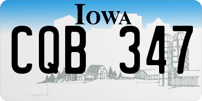 IA license plate CQB347