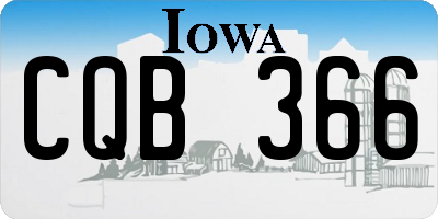 IA license plate CQB366