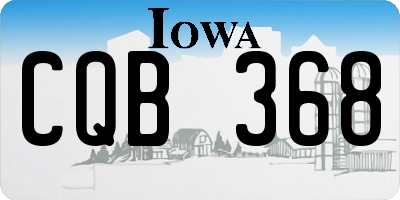 IA license plate CQB368
