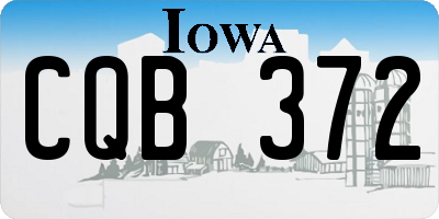 IA license plate CQB372