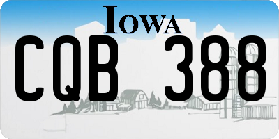 IA license plate CQB388