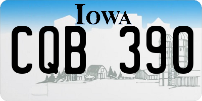 IA license plate CQB390
