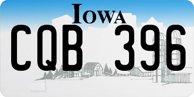 IA license plate CQB396
