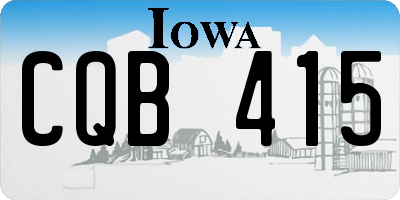 IA license plate CQB415