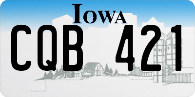 IA license plate CQB421