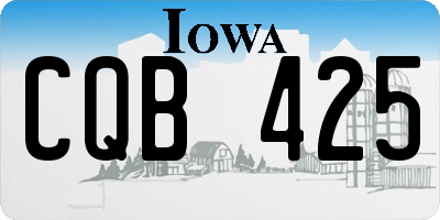 IA license plate CQB425