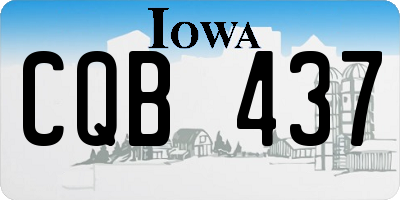 IA license plate CQB437