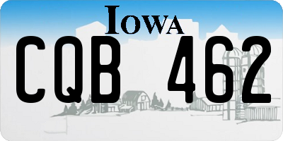 IA license plate CQB462