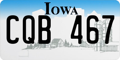 IA license plate CQB467