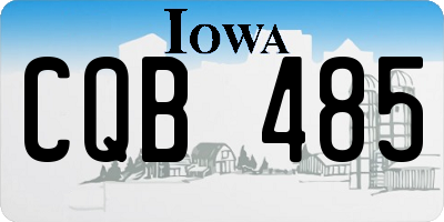 IA license plate CQB485