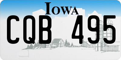 IA license plate CQB495
