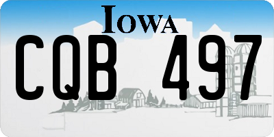 IA license plate CQB497