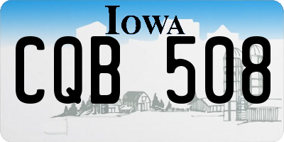 IA license plate CQB508