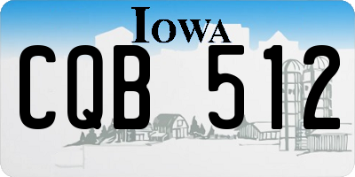 IA license plate CQB512