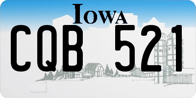 IA license plate CQB521