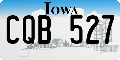 IA license plate CQB527