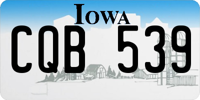 IA license plate CQB539