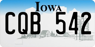 IA license plate CQB542