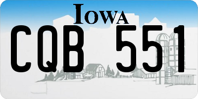 IA license plate CQB551