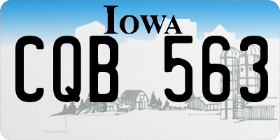 IA license plate CQB563